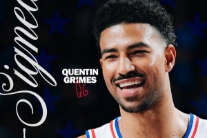 接受1年870万资质报价！76人官方：球队正式续约格莱姆斯