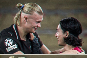 老队友还好吗？哈兰德、南野拓实拥抱寒暄