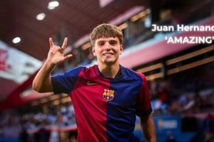 解约金600万欧！每体：巴萨正谈判续约18岁中场胡安-埃尔南德斯