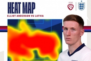 覆盖范围极大！英格兰队官方晒安德森对拉脱维亚热区图