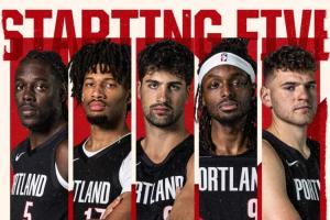 开拓者收官战首发：霍勒迪阿夫迪亚克林根领衔 杨瀚森替补待命