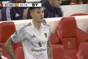 第61分钟曼联换上舍什科，芒特被换下