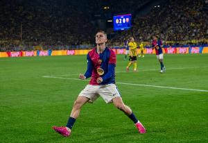 在弗里克执教的34场正式主场比赛中，费尔明打进了巴萨第100球