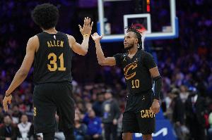 明天NBA杯骑士迎战步行者 加兰阿伦泰森出战成疑 梅里尔缺阵