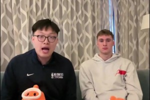 弗拉格此前评价杨瀚森：脚步好，手活好，很聪明，技术很好！